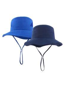 2 piezas Sombrero de cubo ajustable, Tallas múltiples desde 6 meses hasta 8 años, Sombrero de cubo estampado unisex para niños - Multicolor - Ver 4