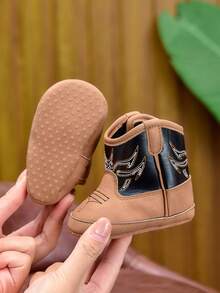 Toddler Boys' Casual Boots, Suitable For Spring And Autumn, 0-1 Years Old Baby Walking Shoes - Brown - View 5