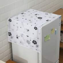 1pc Portable Refrigerator Dust Cover, Multi-Functional Household Appliance Cover With Storage Pocket, 130cm/51.18in*55cm/21.65in,Suitable For Double-Door And Single-Door Refrigerators, Featuring Oil-Proof/Waterproof Functions, Modern Decorative Fabric Storage, Suitable For Homes And Kitchens, Multiple Patterns[Styles Are Shipped Randomly, With Slight Color Differences, And Packaging Is Random] - Multicolor - View 4