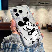 Disney Mickey Mouse Retro Black & White Design Phone Case Suitable For IPhone 17/17 Pro/17 Pro Max/17 Air/16/15/14/13/12/11/X Series Iphone 17 Pro Max Case Iphone 17 Pro Case Iphone 17 Case Stocking Stuffers The Girlfriend - Clear - View 4