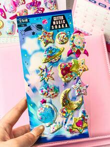 Soft Squeeze Stress Relief Stickers. Soft And Bouncy Stickers, High-Quality 3D Cute Stickers, Fun And Shiny Stress Relief Decorations, 3D Interesting Japanese Anime Stickers With Solid Texture, Exquisite 3D Design, No-Glue Self-Adhesive Waterproof Decorative Stickers. With A Sense Of Three-Dimensionality And Atmosphere, Mixed Color Design - Multicolor - View 5