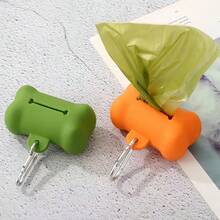 新款宠物粪便袋收纳器，软橡胶骨头形状垃圾袋分配器，适用于狗狗 - 查看 4