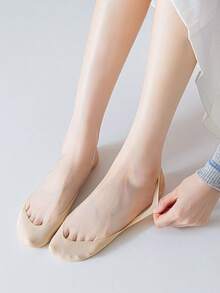 1/3/4/5/6雙女款多色全泡棉底隱形襪，春夏冰絲款，柔軟泡棉緩衝吸震減壓，防滑防脫跟，薄款透氣，居家通勤休閒度假適用，節日禮物（無紙卡） - 彩色 - 查看 7