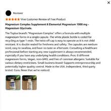 Toplux Magnesium Complex Supplement 8 Elemental 1000mg - Magnesium Glycinate, Citrate, Malate, Taurate, Chelated For Easy Absorption For Bones, Muscle, Recovery, Energy, Vegan Non-GMO 90 Capsules Vitamins Supplements Chlorophyll Creatina Monohidratada - 90 Capsules - 查看 7