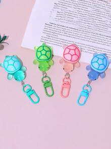 1pc/3PCS Cute Resin Big & Small Turtle Keychain, Cartoon Animal Backpack Pendant, Mobile Phone Charm - Multicolor - View 2