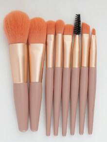 8pcs Portable Makeup Brush Set, Mini Soft Nylon Makeup Tools - A - View 13