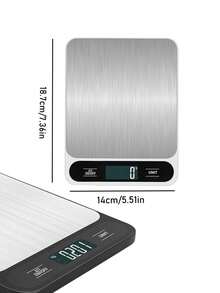 专业精密厨房秤,最大称重10公斤,易于清洁的ABS大秤面,LCD数字显示屏,具备去皮功能和单位切换。适用于烘焙、烹饪、生酮饮食、备餐、咖啡制作等。黑白两色可选。电池供电(不含电池)。 - 218白色 - 查看 10