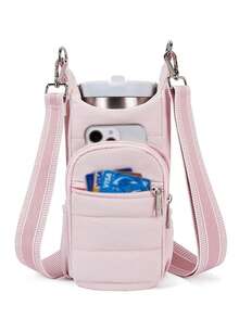 Esta Bolsa Porta-Garrafa de Água de Alça Ajustável para Uso Externo possui vários compartimentos, sendo ideal para armazenar garrafas de água, telefones e chaves. É a escolha perfeita para aventuras ao ar livre, caminhadas, ciclismo e atividades físicas. Um item essencial para entusiastas de atividades ao ar livre. - Multicolorido - Visão 13