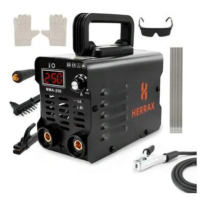 Mini Soldadora Inverter Herrax MMA-250 Portátil Máquina de Soldar Eléctrica Profesional 110V 220V