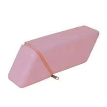 Creative Hollow Soft Silicone Pencil Case, Dual-Use Desktop Student Simple Pencil Bag, Rhombus Zipper Silicone Stationery Storage Bag, Stationery Pencil Pouch - Silicone Pen Case - View 12