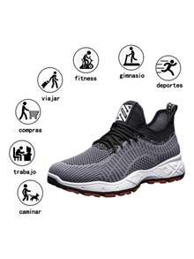 Tenis Para Hombre Excelente Calidad Cómodo Y Transpirable - Gris - Ver 7