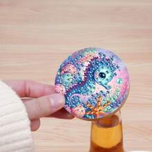 1pc Diamond Painting Art Bottle Opener Set, Turtle, Seahorse, Butterfly, Bird Patterns, Special Shaped Crystal Artificial Diamond Mosaic Craft, Suitable For Refrigerator, Fun Kitchen Dining Accessories, Household Kitchen Tools, Ideal Gift, Suitable As Wedding Guest Artistic Craft Gift, Party Souvenir - View 19
