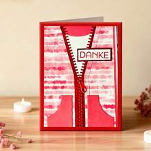 Creative Zipper Dies, DIY Scrapbooking Album And Embossing Stencil, Greeting Card Making Tool, Card Paper Cutting Crafts ,Gift Card Making Template Die Cuts. - Silver - View 1