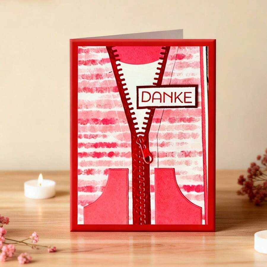 Creative Zipper Dies, DIY Scrapbooking Album And Embossing Stencil, Greeting Card Making Tool, Card Paper Cutting Crafts ,Gift Card Making Template Die Cuts. - Silver - View 1