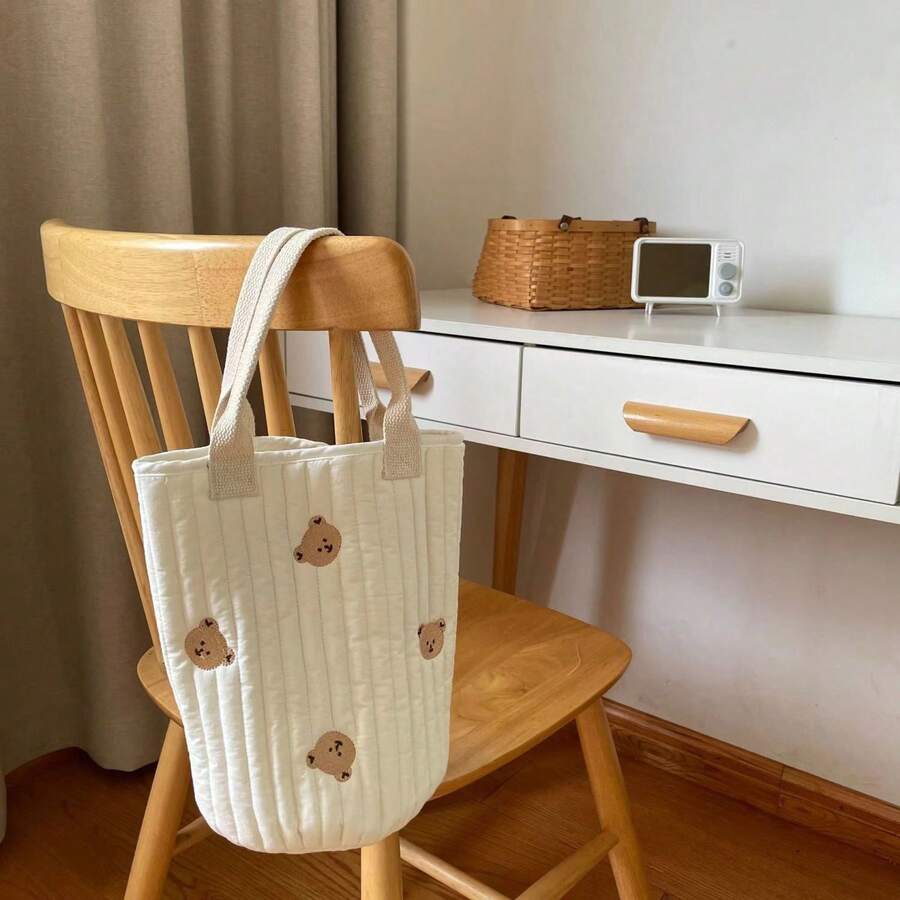 Mommy Bag, Travel Tote, Niche Baby Bottle & Diaper Bag, Quilted Cotton Tote, Stroller Hanging Bag - Multicolor - View 1