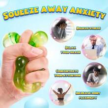1PC Bear Squeeze Sensory Fidget Gifts, Flow Liner Malt Sugar Bear,Adults Cute Sensory Fidget Stress Thing For Anxiety Stress Relief Office Valentines Party Favor Exchange Prizes Gifts.(Orange) - 橘色 - 查看 5