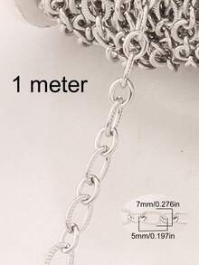 1m Stainless Steel Chain, Round Cross Chain Necklace/Bracelet DIY Jewelry Making Accessories - Chain - View 12