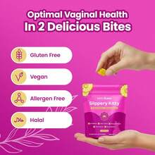 KITTYQUEEN Slippery Kitty Feminine Probiotic And Moisture Gummies, Pineapple Flavor, Women's Probiotic Gummies For Vaginal Health, PH Balance, Odor Control, Flora Support And Moisture Boost, 60 Count Vitamins Supplements Chlorophyll Creatina Monohidratada Vitamins Probiotics For Women Protein Powder Quick Ship Items  Creatina Colageno - 60 Count - View 4