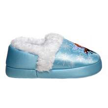 Disney Frozen Anna And Elsa Slippers For Girls Dual Size Cozy Comfort Slip On House Shoes (Toddler Sizes 5-10 / Little Kid Sizes 11-12) - Màu xanh lam - Xem 3
