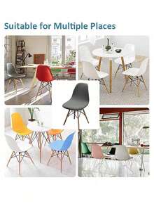 1PC, 4pcs, Elastic, Milk Silk, Arc, Shell, Chair Cover, Wear-Resistant, Anti-Dirt, Anti-Cat Claw, Shaped, Elastic Chair Cover, Home Comfort, Home Goods, Multi-Color Selection, Chair Cover, Eames Chair Cover - Haze Blue - View 8