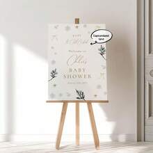 Custom Winter Welcome Sign Vinyl Sticker, Personalised Script Name Decal For Acrylic Board & Mirror DIY, Minimalist Party Decor (Decal Only) - Multicolor - View 1
