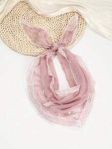 1条 Atmosphere 纯色发带，芭蕾舞鞋风格蝴蝶结装饰，用途广泛，适合日常、海滩、防晒，可作发饰，春夏女士头巾沙滩发带 - 彩色 - 查看 4