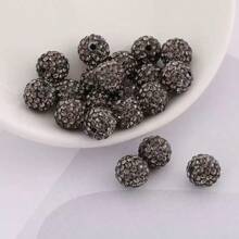 100颗10毫米陶瓷水钻珠，DIY手链项链饰品配件 - 100顆滿鑽陶泥珠 - 查看 27