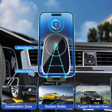 苹果 MagSafe 15W 快速无线车载充电器 [15W 快速充电，30+ 磅强力吸盘和 2800gf 磁力支撑]，360° 可调节车载手机支架，兼容苹果 17、16、15、14、13、12 系列 11 代快速充电磁吸无线车载充电器，仪表盘出风口安装支架 - A - 查看 4