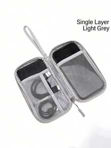 Multi-Functional Travel Organizer Bag, Suitable For Cables, Power Banks, Earphones, USB Drives, Etc. - Single Layer - View 10