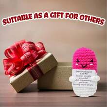 1pc Handmade Crochet Pink Pill-Shaped Symbolic Gift: This Handmade Crocheted Pink Pill-Shaped Item Is A Symbol Of Gratitude And Appreciation For Nurses, Doctors, Pharmacists, And Medical Heroes. The Adorable Design Represents Passion, Dedication, And Thankfulness, Making It An Ideal Gift To Commemorate Their Hard Work. - Multicolor - View 6