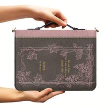 Bible Cover Case For Women – PU Leather Large Bible Case With Minimalist Debossed Design – Christian Bible Accessories For Girls & Women - 查看 5