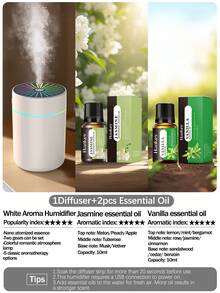 1个180毫升容量加湿器，彩色渐变灯光设计，增加空气湿度，防止干燥，添加精油去除室内异味，保持空气清新，间歇喷雾模式，适用于卧室装饰、车载香薰、汽车配件，需用电，黑色 - USB空氣加濕器 - 查看 21