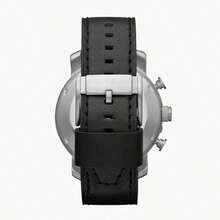 Fossil 男士石英皮表带手表，不锈钢表壳/防刮玻璃 (JR1436) - 黑色 - 查看 5