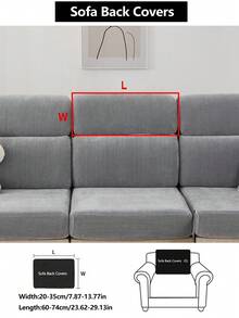 1pc Stretch Sofa Cover, Non-Slip Full Coverage Sofa Seat Cover, Chenille All Season Universal Sofa Cushion Cover, Thick Fabric Sofa Throw Blanket, Machine Washable, Pet Friendly, Dust Proof, Suitable For Bedroom, Office, Living Room, L-Shaped Sofa And 1/2/3/4 Seater Sofa - Dark Grey - View 17