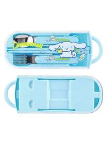 Miniso Bộ dao nĩa di động 3 món Sanrio, bộ dao nĩa bằng thép không gỉ, có thể tái sử dụng, bộ dụng cụ du lịch kèm hộp đựng, thích hợp cho cắm trại và văn phòng. - Nhiều màu - Xem 3