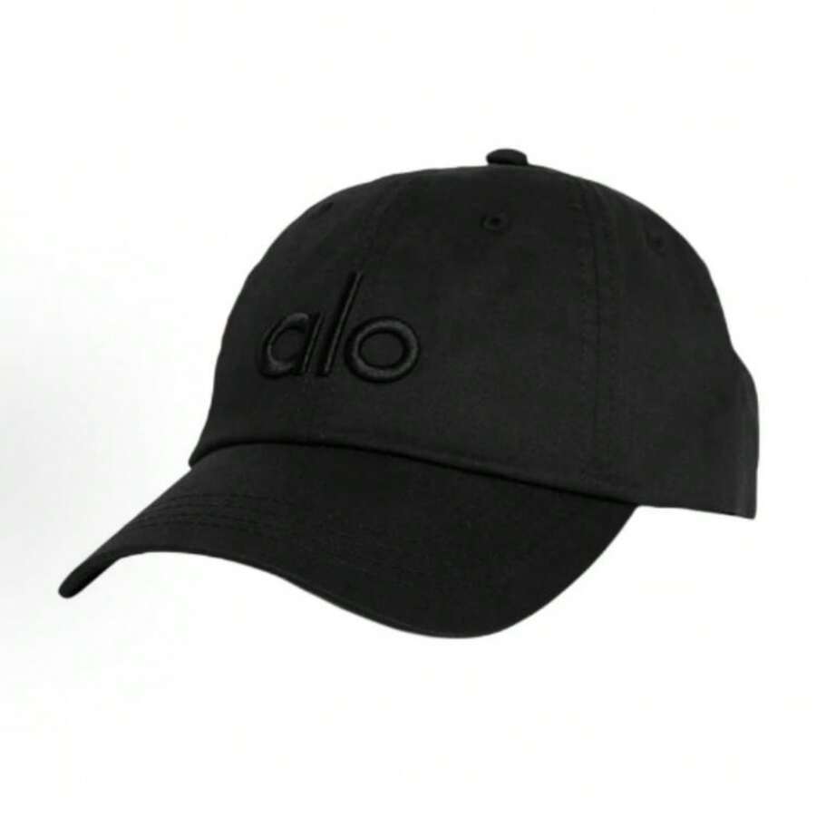 Alo Yoga ALO Yogo Men Women Baseball Cap-Low Profile Adjustable Washed - 黑色 - 查看 1