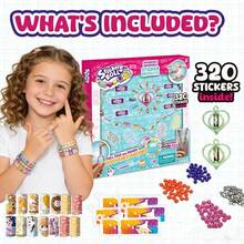 DIY Beaded Bracelet Kit - Original Wearable Sticker Jewelry Set | Includes 320 Mini Stickers | Can Make 6 Bracelets And 2 Necklaces - Multicolor - View 5