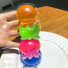 1/2 piezas Juguete de estrés de apretón de pulpo, juguete de apretón de animal, juguete de apretón, juguete de alivio de estrés, juguete de peluche suave de dibujos animados lindo, bola de piel de ciervo, juguete sensorial de Navidad, alivio de estrés, regalo de fiesta de cumpleaños, relleno de bolsa de regalo, relleno de piñata - Multicolor - Ver 6