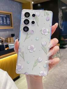 1个花卉图案安卓手机壳，精准开孔摄像头保护，适用于三星Galaxy S25 Ultra/Galaxy S24 Ultra/S24/S23 Ultra/A56 5G/A55 5G/A52s 5G/A26 5G，无图案，Pixel，保护套 - 無色 - 查看 6
