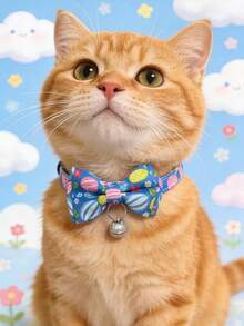 1 件装宠物卡通兔子项圈；猫项圈；狗项圈；颈围可调节；节日礼物；复活节；生日；宠物配件；宠物 - 彩色 - 查看 19