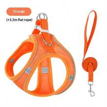 New Pet Cat & Dog Harness Set With Leash, Anti-Pull Anti-Choke Reflective Vest, Suitable For Small & Medium Dogs, Adjustable Detachable Thick Padded Leash, Lightweight Breathable - Purple - View 11