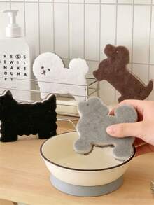 宠物碗清洁海绵套装|三层堆叠狗狗造型设计|给狗狗一个干净的碗|耐用又可爱的狗狗碗海绵擦|双面可水洗 - 狗狗家族4pcs - 查看 3