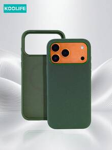 Ốp lưng điện thoại từ tính Koolife 1 chiếc, chất liệu PC+TPU, màu trơn, nút kim loại độc lập, trọng lượng nhẹ, chống trầy xước và chống rơi vỡ, phù hợp với 17/17Pro/17ProMax - màu xanh lá - Xem 1