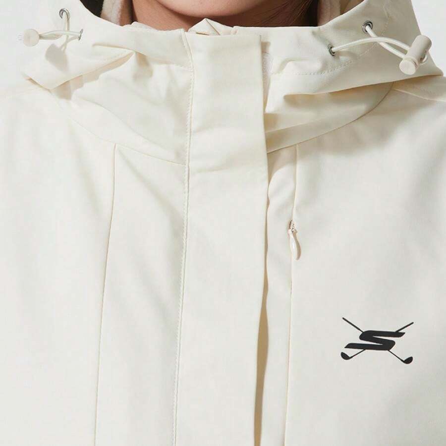 Skechers P425W218-00NA Women's Golf Series Woven Sherpa Lining Jacket/Outerwear, Commuting & Casual - Creamy Off-white - View 1
