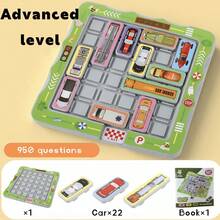 Bộ trò chơi xếp hình đỗ xe theo độ dốc - Trò chơi ô tô, 450 hoặc 950 thử thách tắc đường, trò chơi đỗ xe logic tốc độ, thử thách xếp hình ô tô thông minh đường Huarong, đồ chơi xếp hình logic cho trẻ em từ 3 tuổi trở lên, đồ chơi rèn luyện trí não, thử thách đồng đội và niềm vui gia đình, thích hợp cho các chuyến đi đường bộ và máy bay. - Nhiều màu - Xem 5