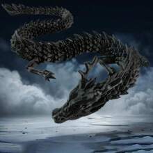 2024新款3D打印可动关节龙 - 逼真水晶龙摆件，节日、家居装饰、办公桌摆设的理想之选。大型3D龙，动物汽车玩具，3D打印猫，3D打印，龙，3D打印龙，3D打印，龙，3D打印龙，龙，3D打印，3D打印龙 - 彩色 - 查看 3