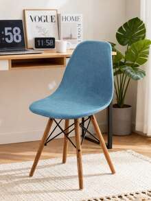 1PC, 4pcs, Elastic, Milk Silk, Arc, Shell, Chair Cover, Wear-Resistant, Anti-Dirt, Anti-Cat Claw, Shaped, Elastic Chair Cover, Home Comfort, Home Goods, Multi-Color Selection, Chair Cover, Eames Chair Cover - Haze Blue - View 11