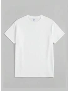 BROOKLYN Casual Breathable  Street Fashion Men's Comfortable Oversized T-Shirt-Unisex Casual Vintage Street-Style Loose-Fit Cotton T-Shirt Top - 白色 - 查看 14