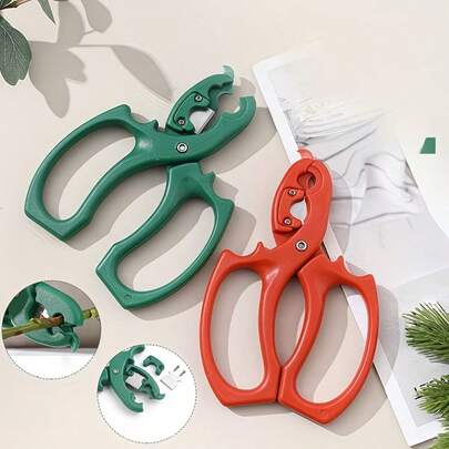 1pc Floral Scissors, 2-In-1 Pruning Shears, Stainless Steel Gardening Scissors, Rose Thorn Remover Shears, Suitable For Flower Shops