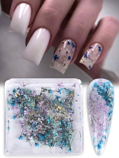 1 Box 3D Lace Flower Nail Charms Vibrant Petal Delicate Self-Adhesive Nail Art Supplies For Nail Salons And Home DIY With Easy Application And Colorful Designs Nail Art Decoration